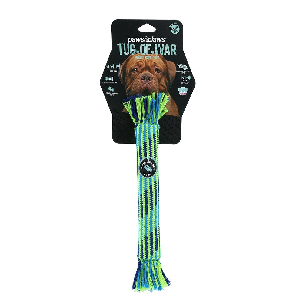 10225 (Paws & Claws Pet Tug-Of-War Rubber Core Rope 30cm)