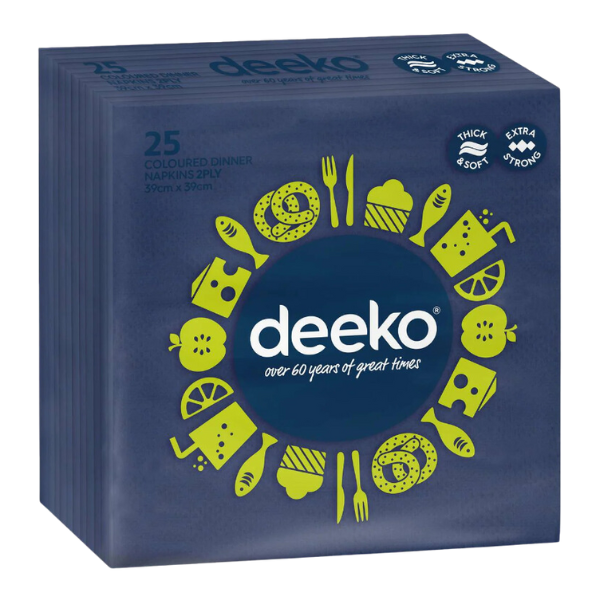 2314037 (Deeko Dinner Napkin Blue 25 Pack)