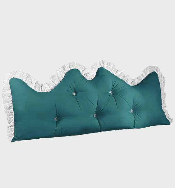 PillowSlk120Blue (SOGA 150cm Blue-Green Princess Bed Headboard Pillow )