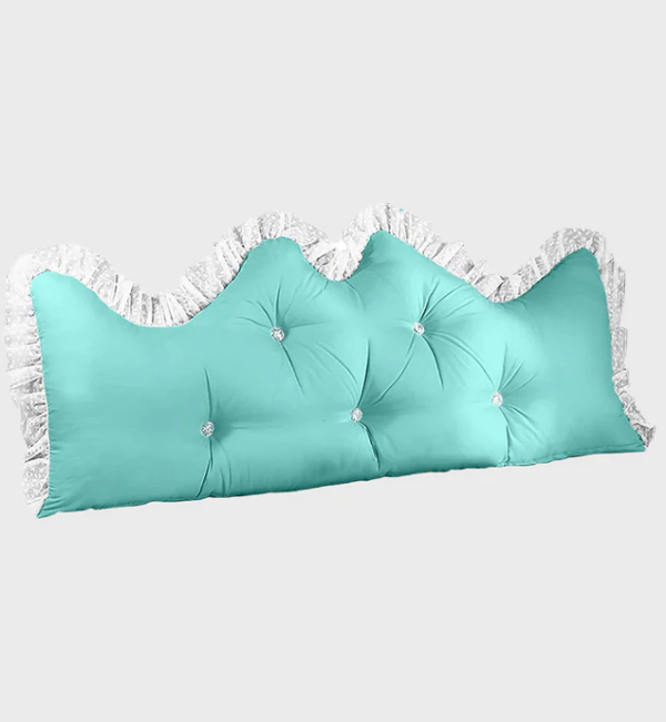 PillowSlk120LightBlue (SOGA 150cm Light Blue Princess Bed Headboard Pillow )