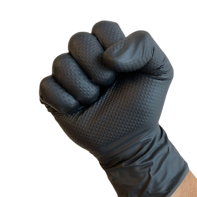 DG000XL (Diamond Grip Black Nitrile Gloves Powder Free Extra Large 8.5g)