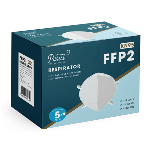 001589 (Purist Respirator Face Mask KN95 Earloop 30pcs Past Exp)