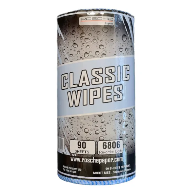 M6806 (Rosche Economy Cleaning Wipes 90 Sheets Blue)